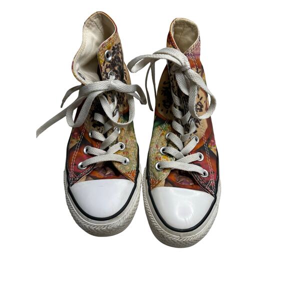 Rare Converse Sneakers Women's 6 Men's 4 AOP Granny's Donut Print High Tops - Picture 1 of 7